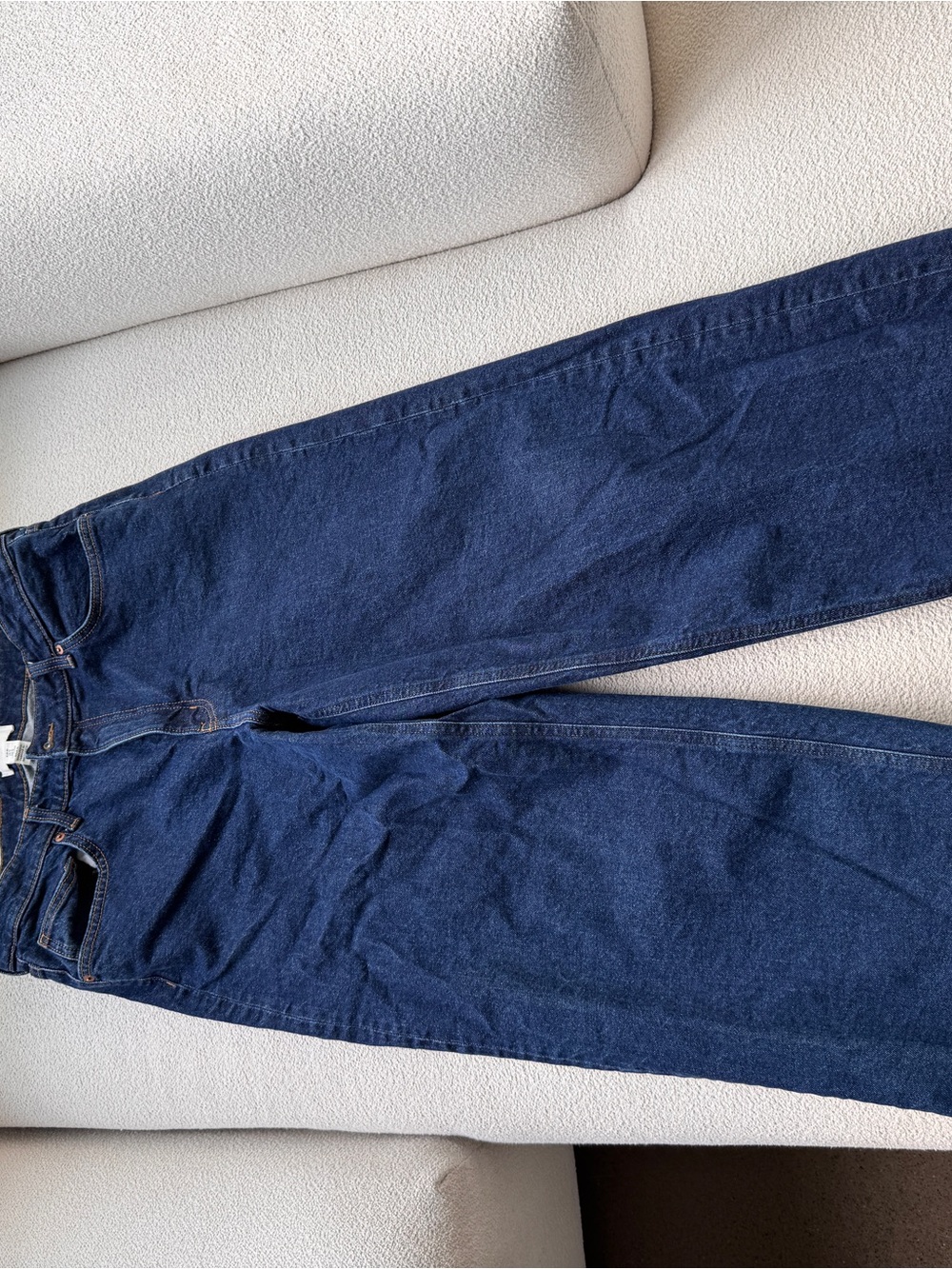 H&M Dark Blue Denim Straight Jeans